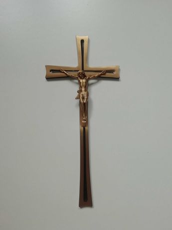 Krzyż z brązu 40cm z Jezusem WŁOSKI