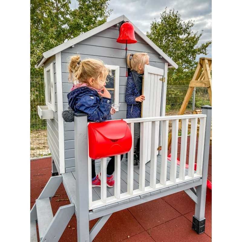 Drewniany domek ogrodowy dla dzieci Tomek ze zjeżdżalnią OD RĘKI