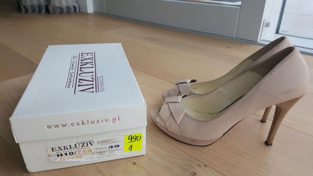 Skórzane buty damskie Excluxiv r. 39