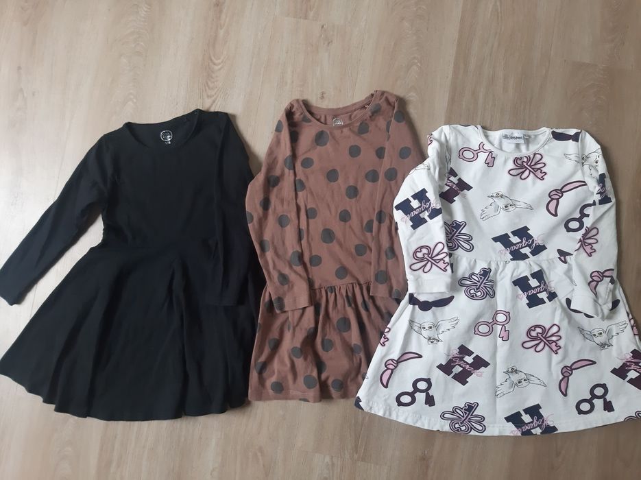 Sukienki długi rękaw 116 Cool Club Smyk czarna, Harry Potter