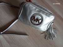 Michael kors oryginalna torebka skóra silver