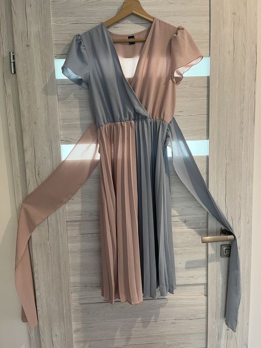 Rozowo niebieska sukienka - gender reveal party