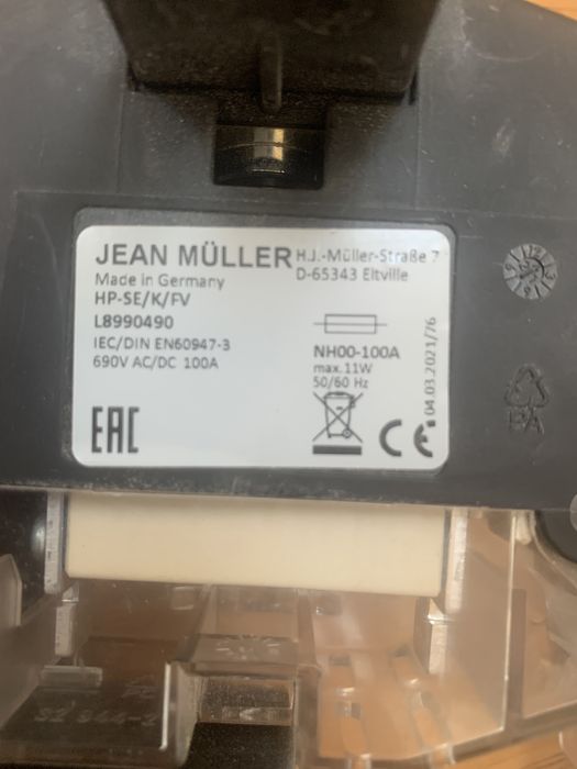 Bezpiecznik przylacza Jean Muller HP-SE/K