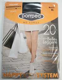 Pompea czarne rajstopy, 20 den., roz.xl nowe