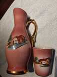 Conjunto vintage- Jarro com 6 copos NOVO