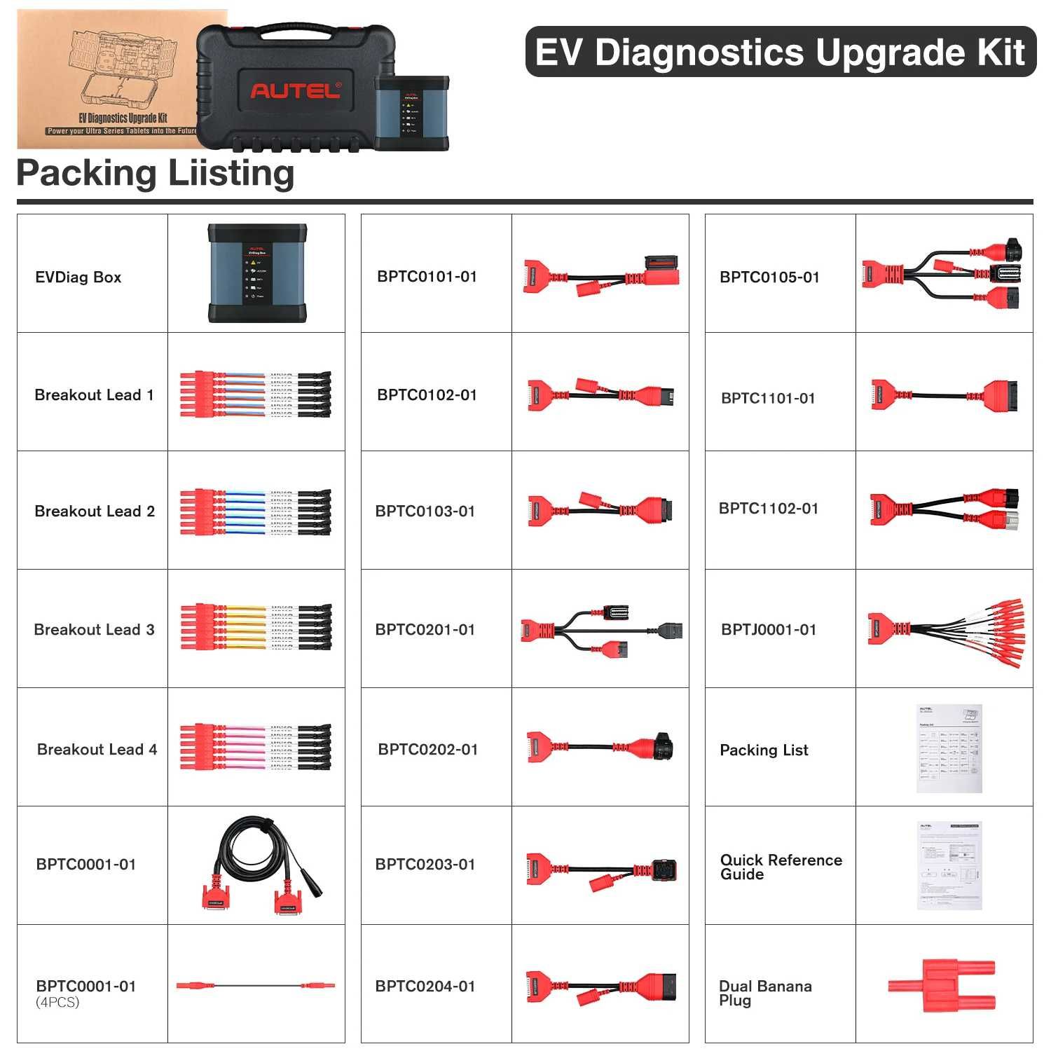 Autel MaxiSys EVDiag Kit Eléctricos Maquinas MS919 e MS Ultra (NOVO)