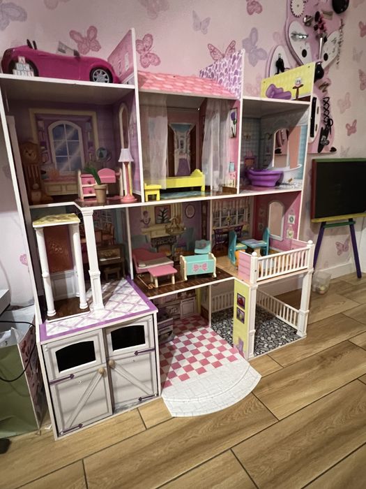 Domek dla lalek mega duży 120/wysoki plus daszek/ 112 /30 cm