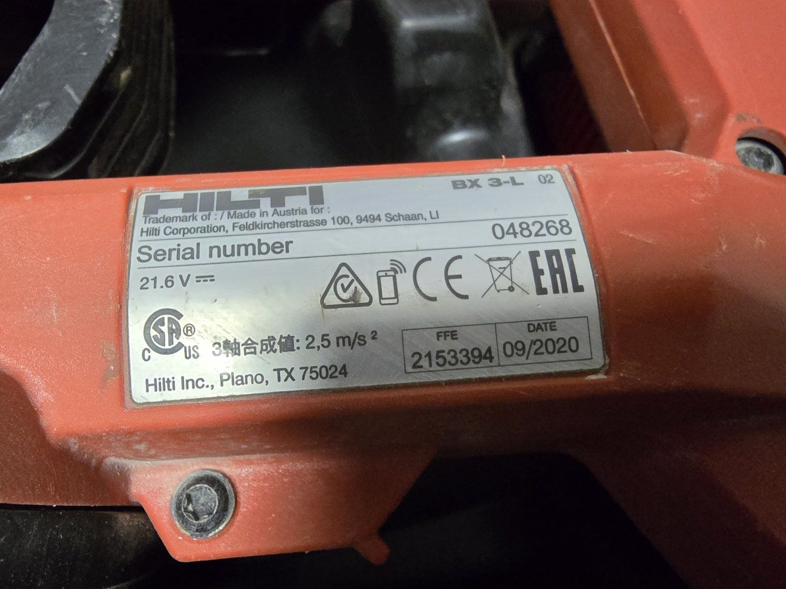 Аккумуляторный монтажный пистолет HILTI BX 3-L 02,  в кейсе