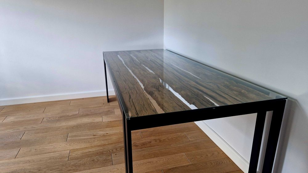 Stól w stylu Retro ze starego drewna 230×95×75