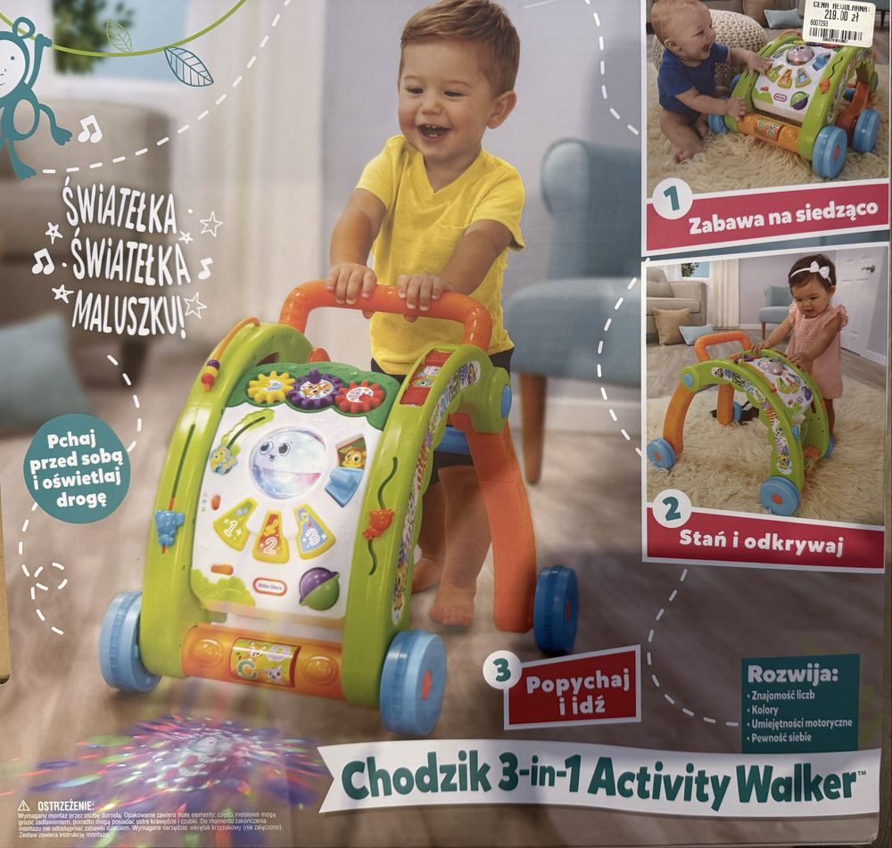 Chodzik/pchacz  zabawka 3w1 little tikes