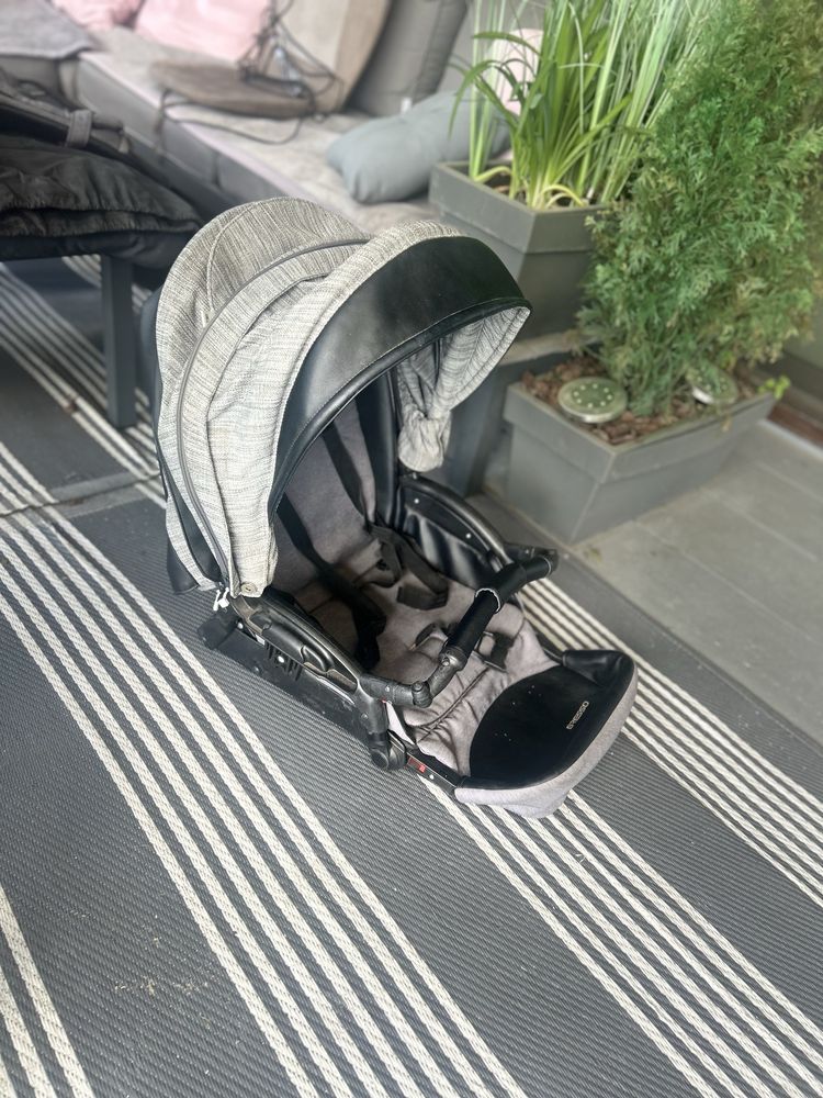 Wózek dziecięcy BEBETTO BRESSO Premium Class 2w1 szary