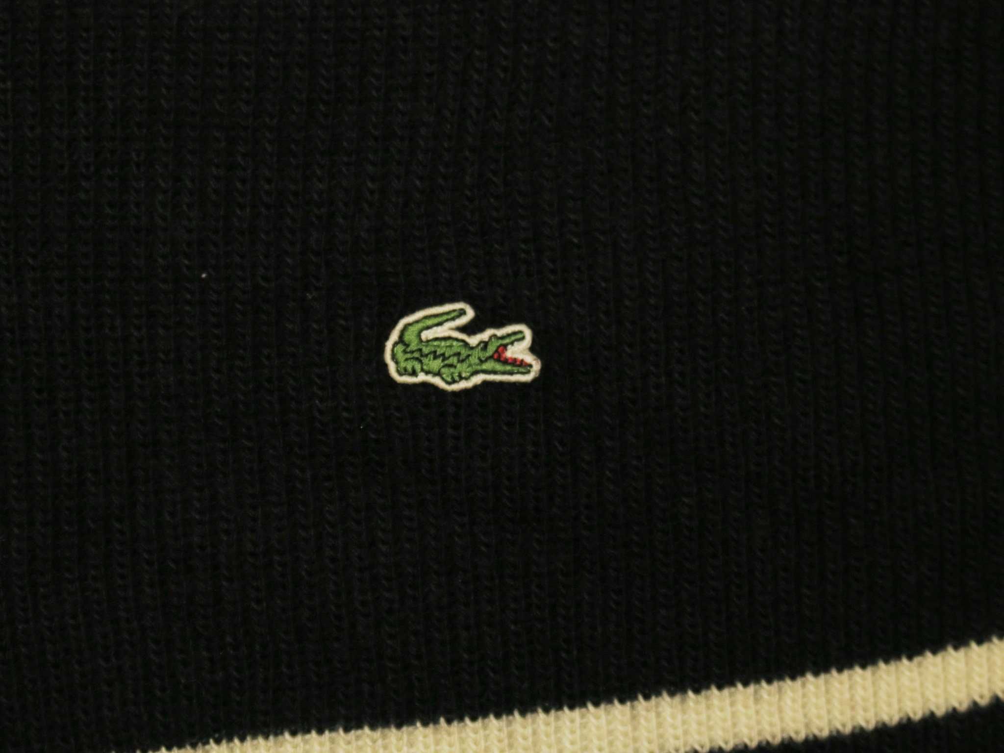 Lacoste sweter wełniany w paski L