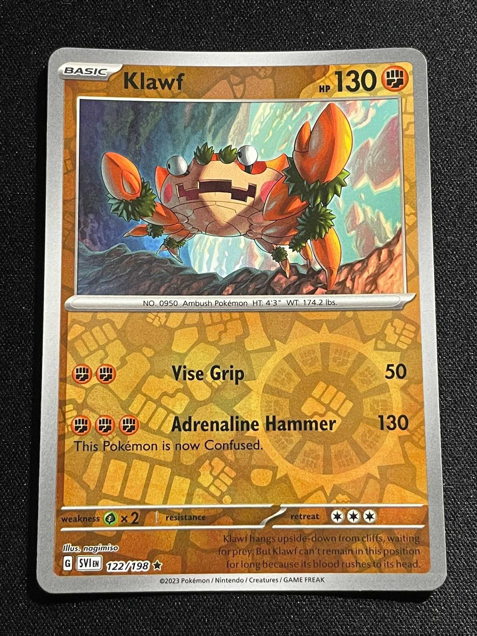 Carta Pokémon Klawf 122/198 Scarlet & Violet