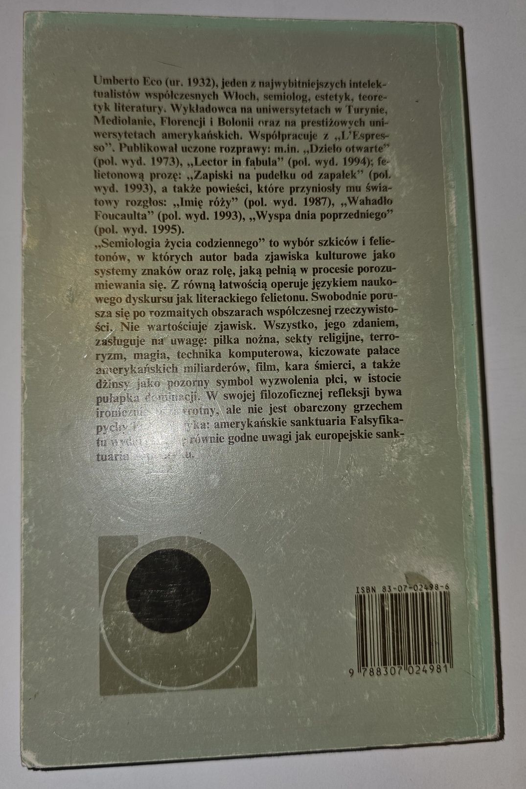 Semiologia życia codziennego Umberto Eco książka