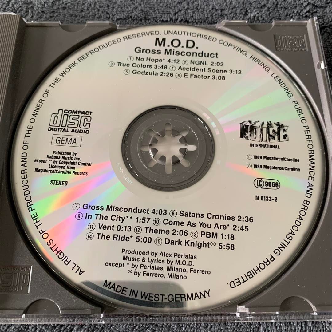 M.O.D - Gross Misconduct org. 1st Press 1989 Noise RAR