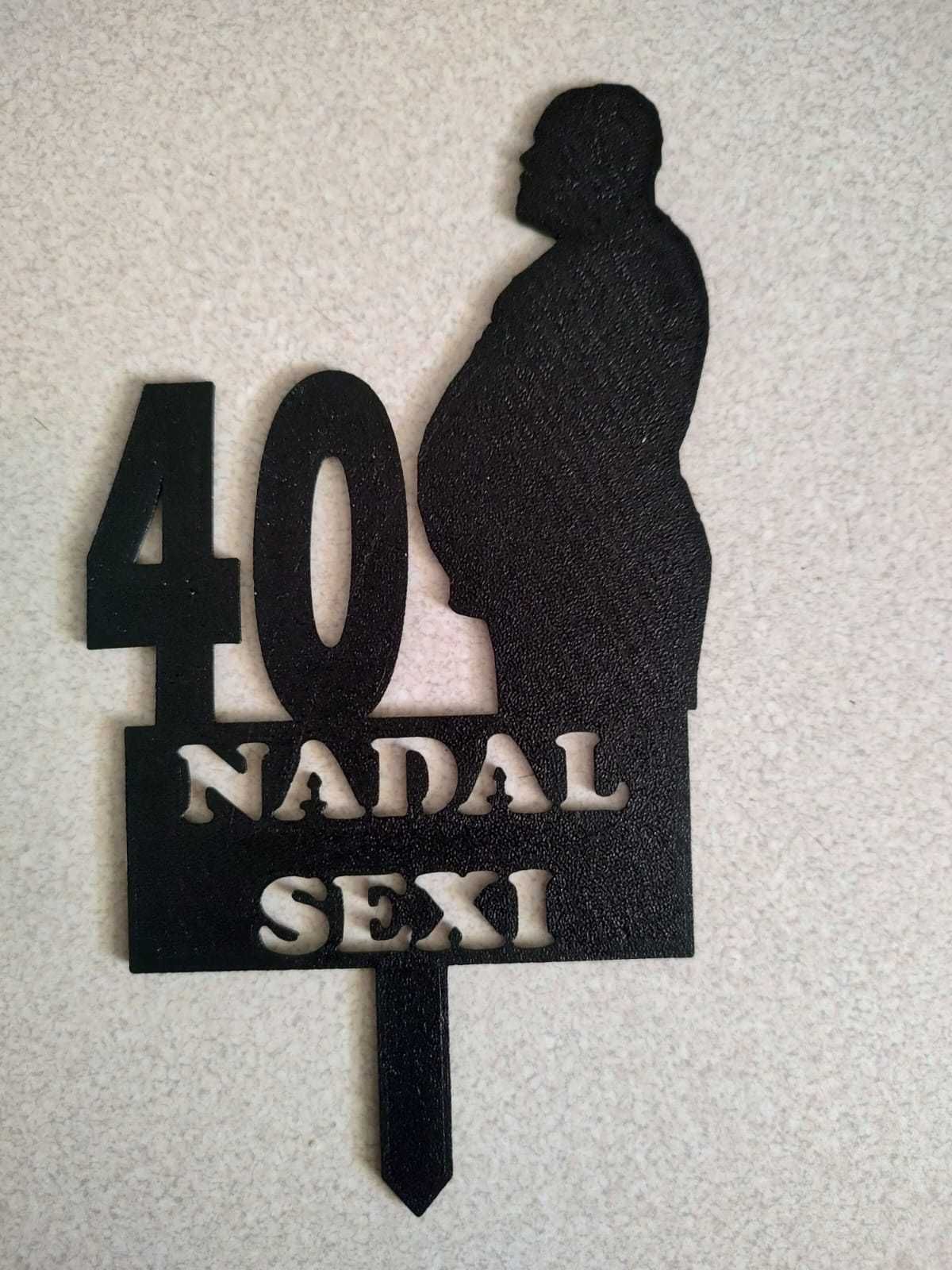 Toper na tort 40- "Nadal SEXI"-brzusio