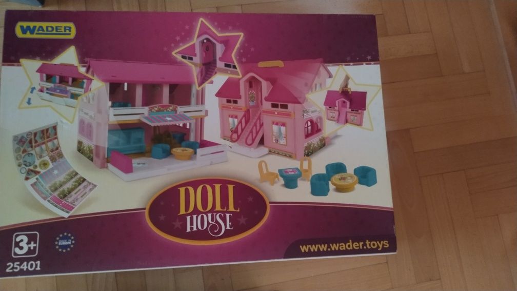 Domek dla lalek Wader piętrowy dom doll hause