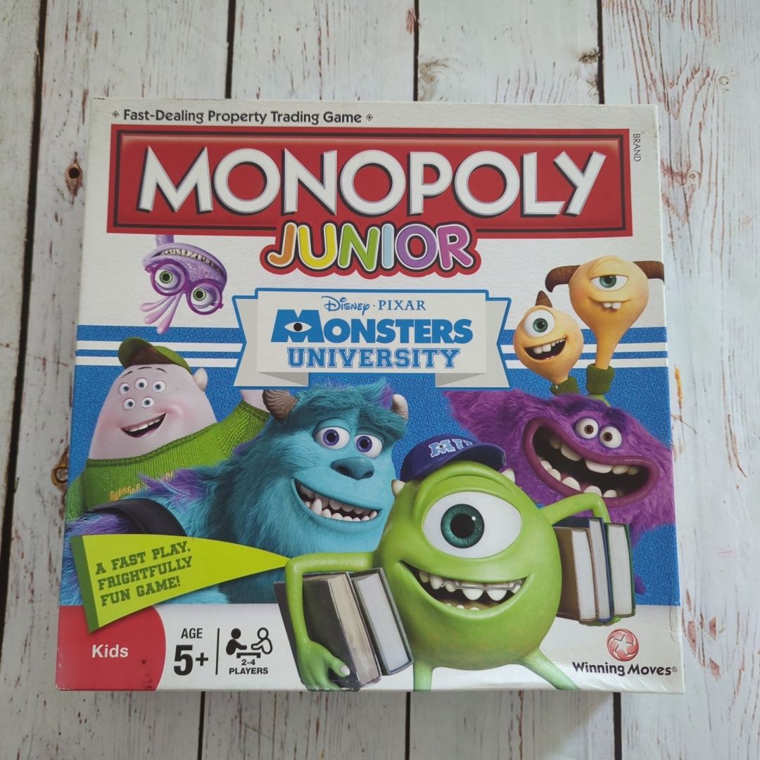 Gra Monopoly JUNIOR MONSTERS UNIVERSITY po angielsku