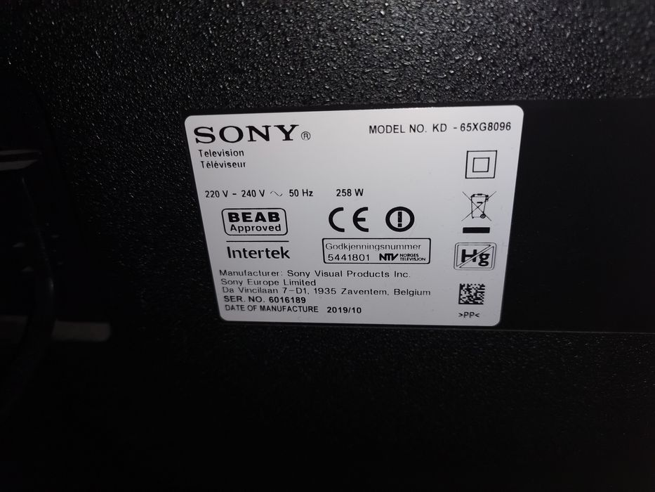 Telewizor Sony KD65XG8096 LED 4K ANDROID SONY