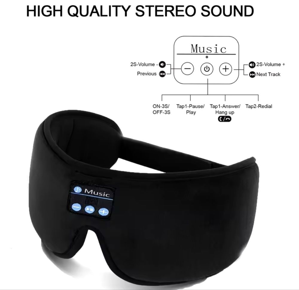 Bluetooth Maska do Spania / Przewodzenie Kostne
