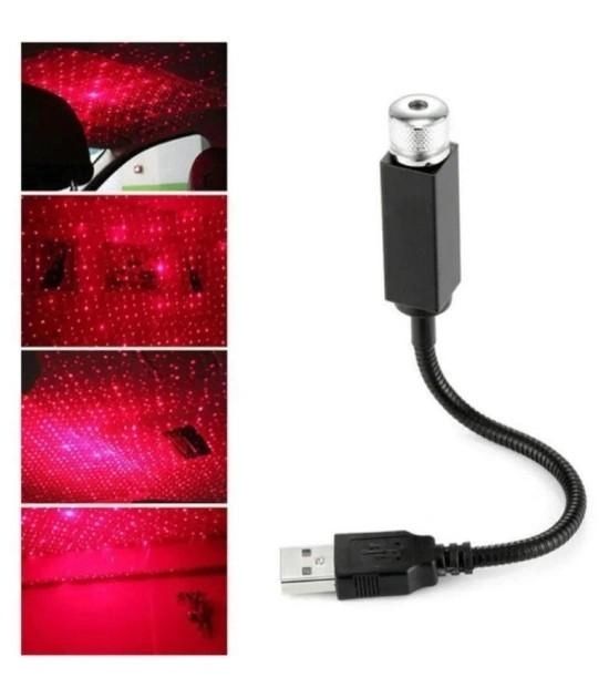Лазерний проектор USB STAR підсвічування в салон автомобіля червоний