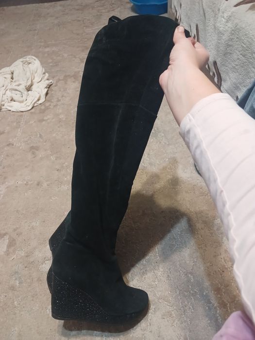 Продам ботфорти кож зам