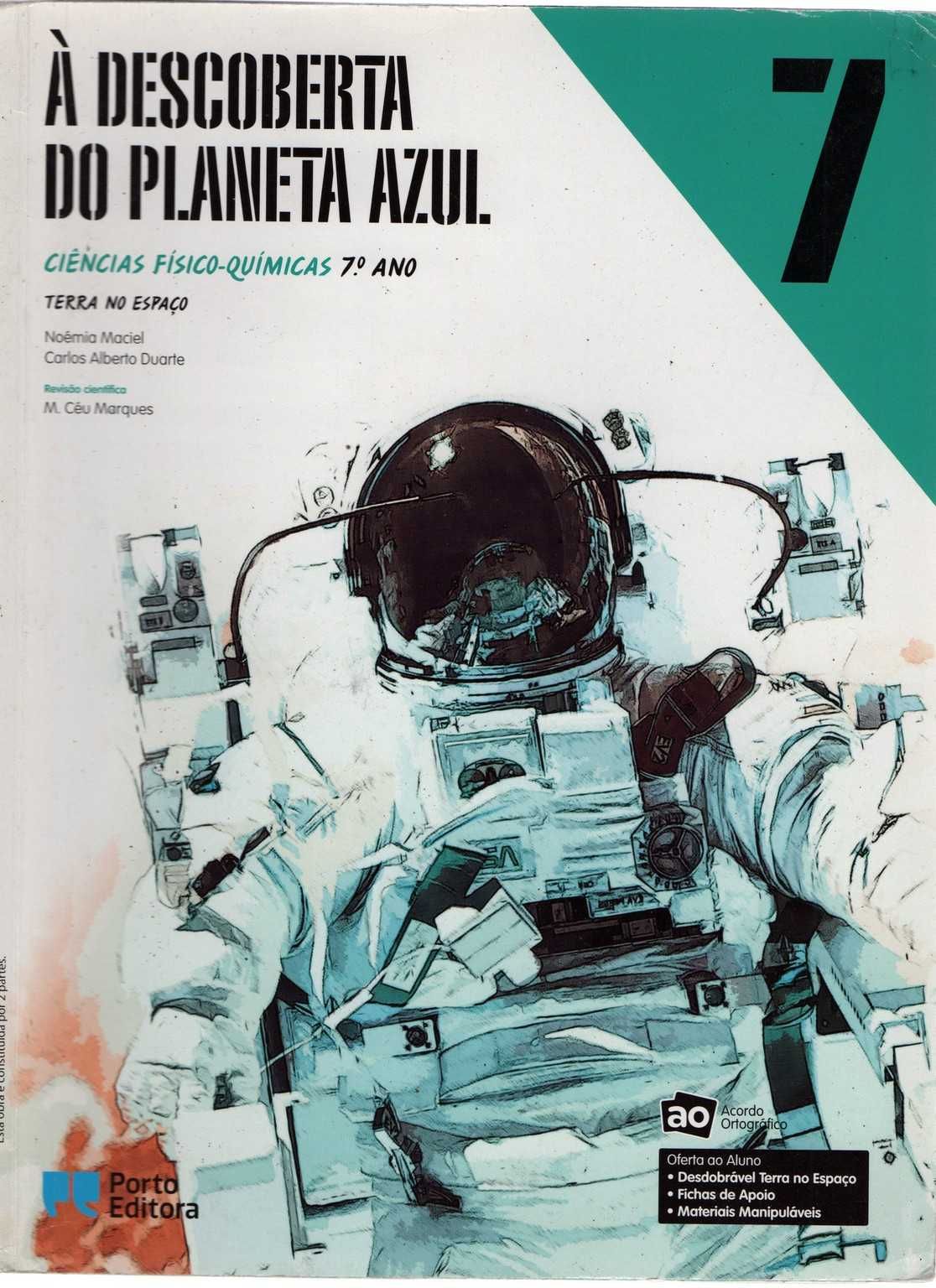 Conjunto livro escolar à descoberta planeta azul 7º ano