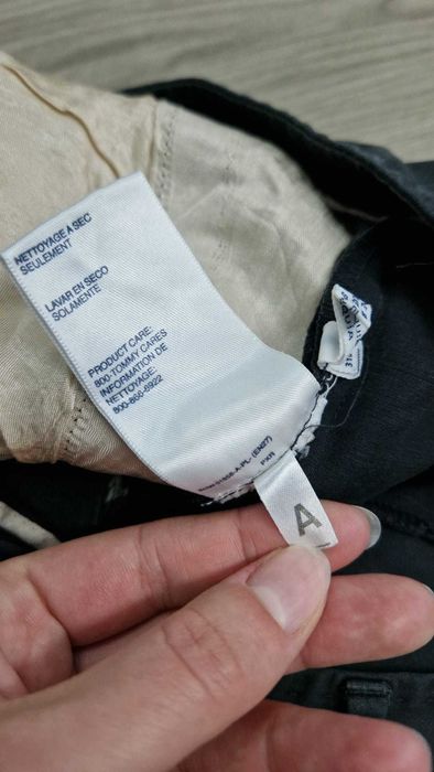 Czarne spodnie proste szerokie nogawki Tommy Hilfiger 38/M bawełna