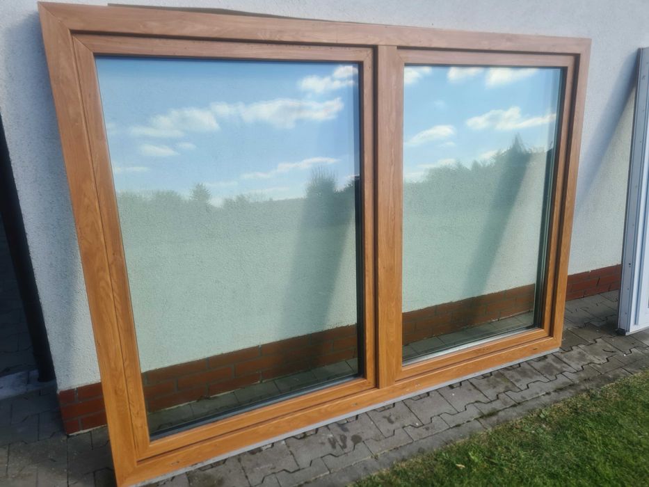 Okna 3 szybowe kolor winchester Duże Nowe