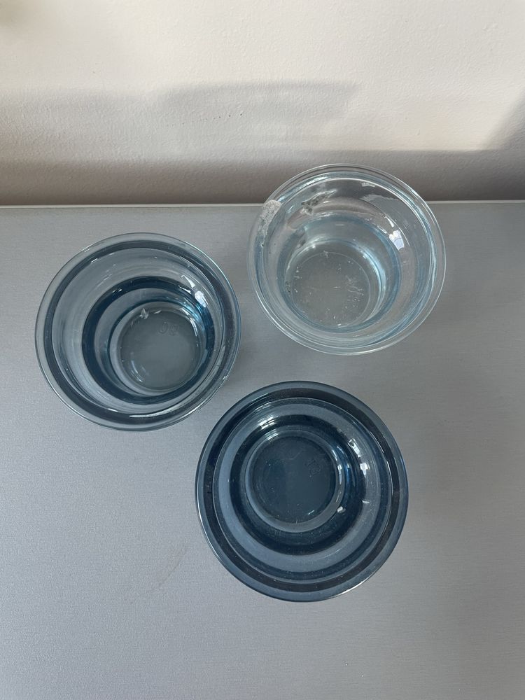 IKEA Sommar Świecznik na tealighty podgrzewacze niebieski 3 sztuki