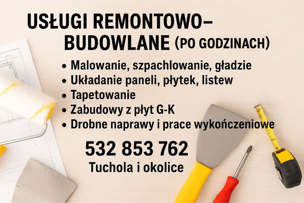 Usługi remontowo-budowlane (po godzinach)