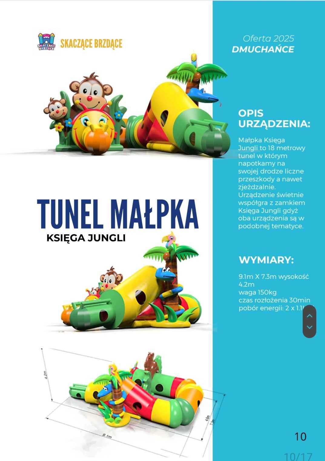 SKACZĄCE BRZDĄCE Dmuchana Zjeżdzalnia Plac zabaw, Tor przeszkód, zamki