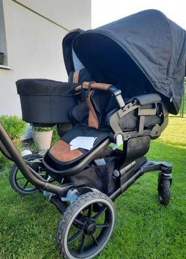 Wózek bliźniaczy/rok po roku Emmaljunga nxt90 2x spacerówka 2x gondola