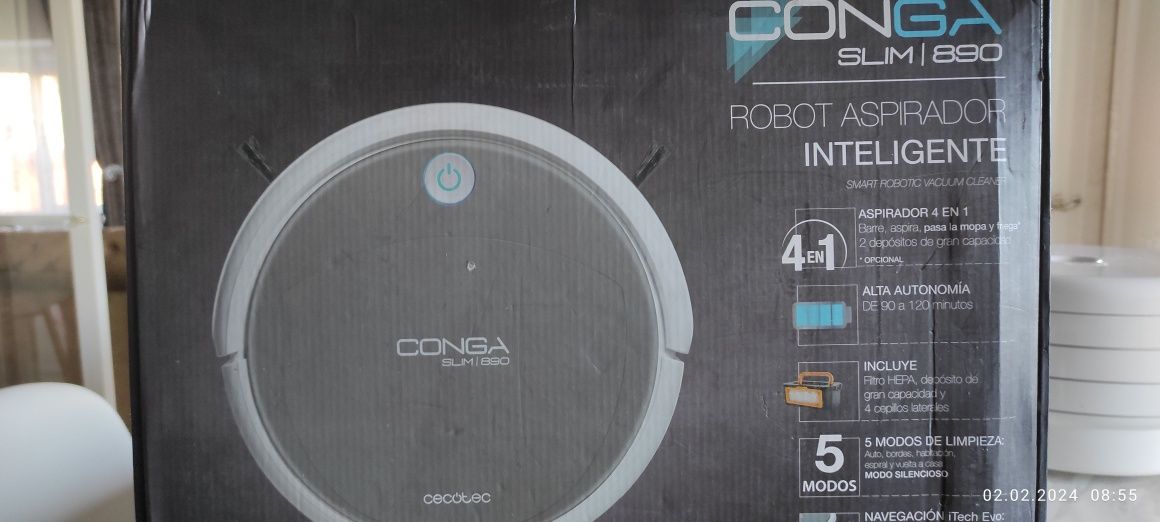 Робот пилосос Cecotec Conga 890 SLIM