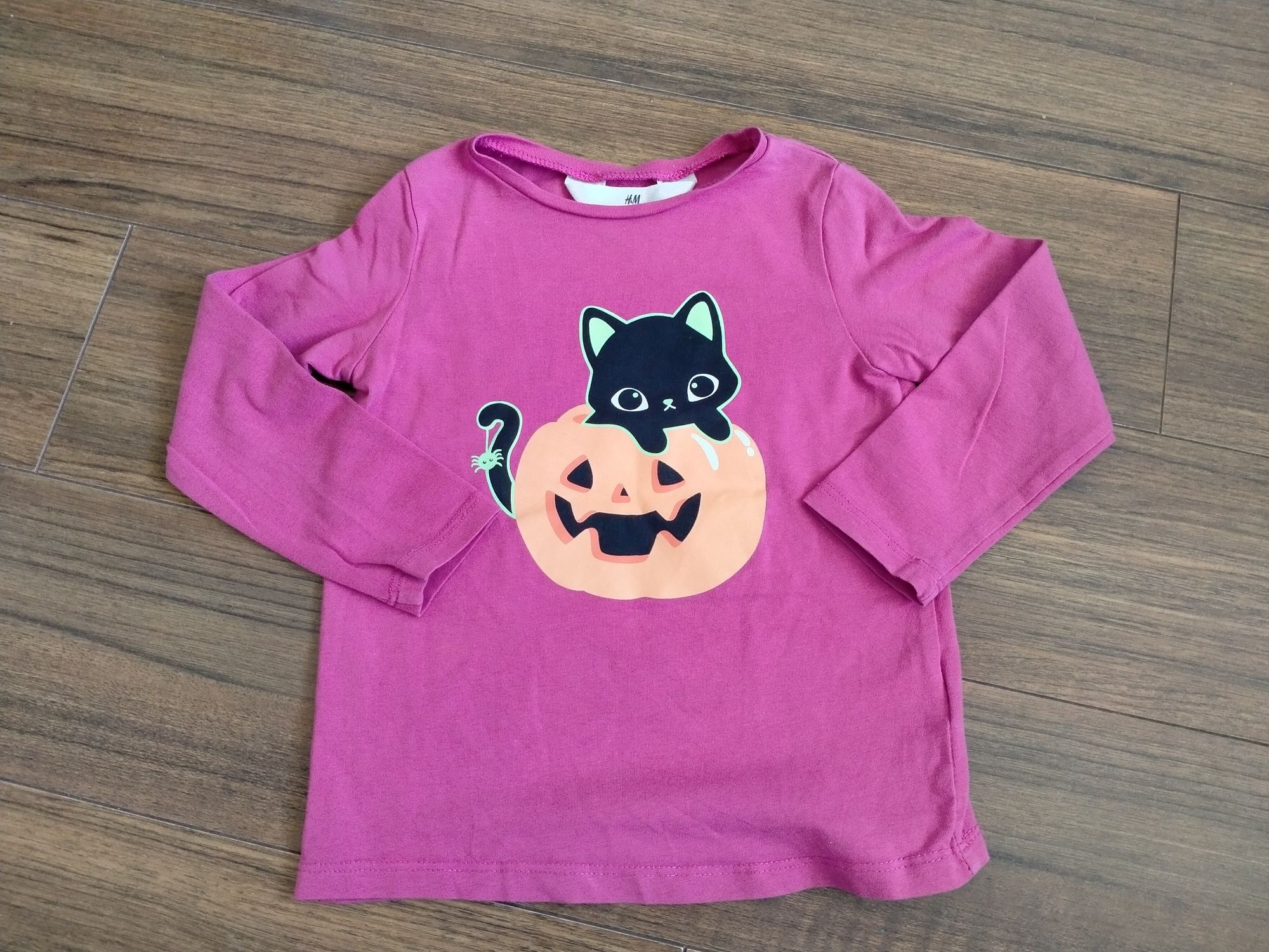 H&M Halloween top z dynią r. 92