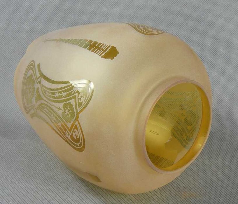 Miodowy TULIPAN klosz LAMPA NAFTOWA 8,5 cm secesja
