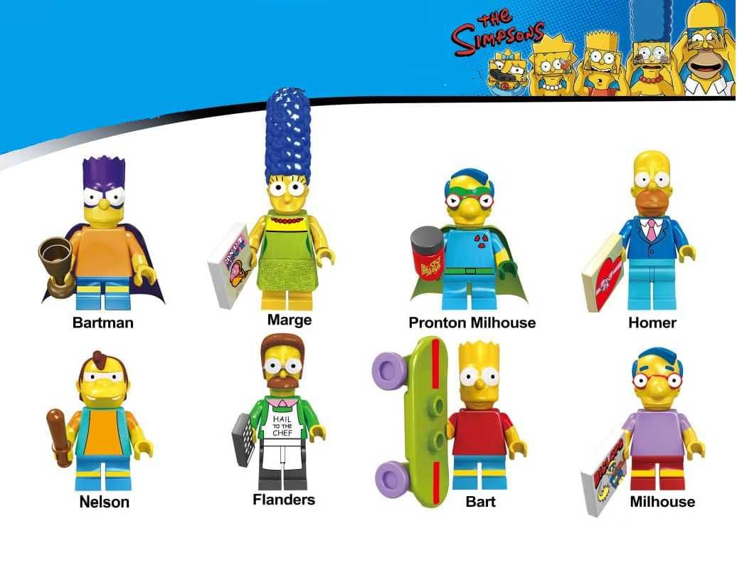 Coleção de bonecos minifiguras The Simpsons nº1 (compatíveis Lego)