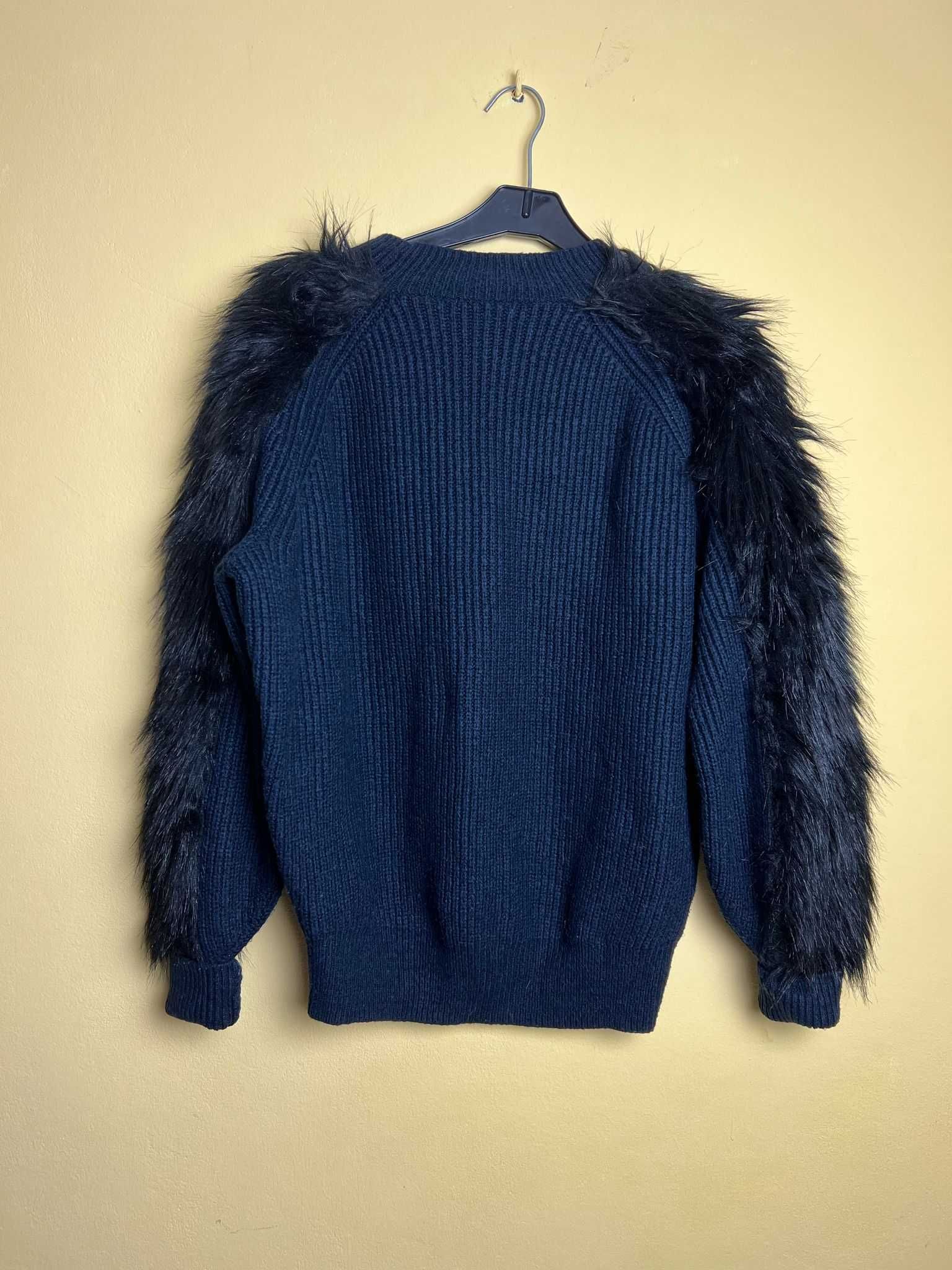 H&M Sweter z futerkiem
