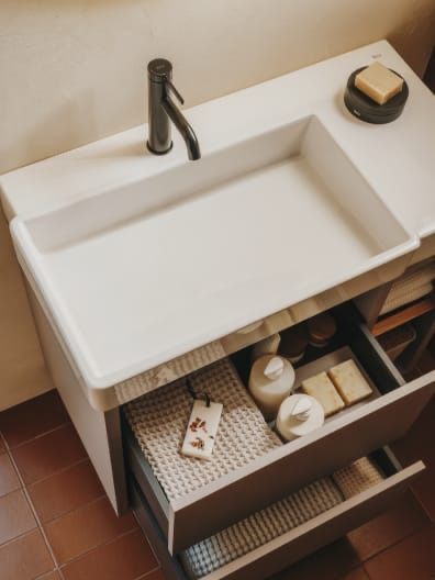 Bancada com lavatorio Roca - Unik