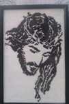 OBRAZ-Jezus w koronie cierniowej - haft krzyżykowy 20x30 cm na prezent