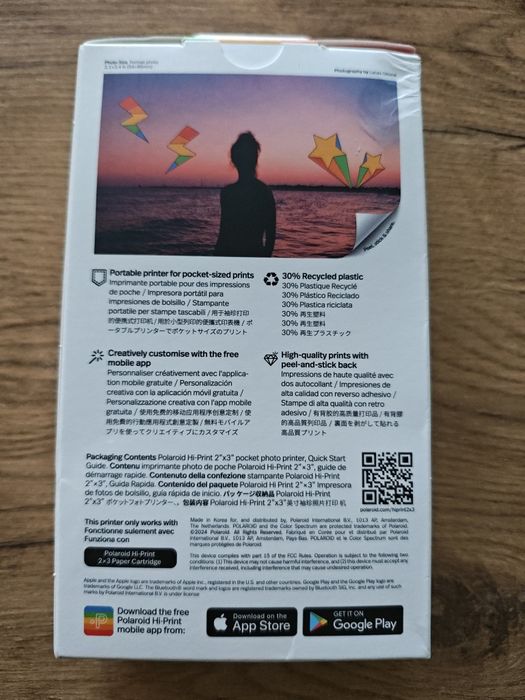 Przenośna drukarka Polaroid Hi-Print 2×3 Pocket Photo Printer