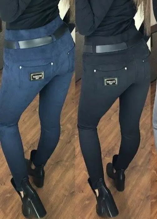 Штани, джеггінси, лосіни  із замші стрейч, нові!