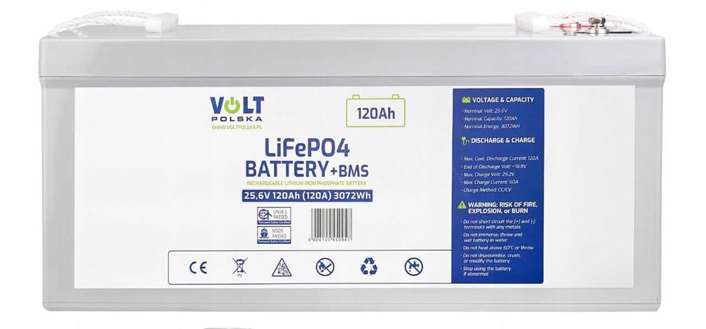 Акумулятор VOLT POLSKA LIFEPO4 25,6V 120 AH 120A