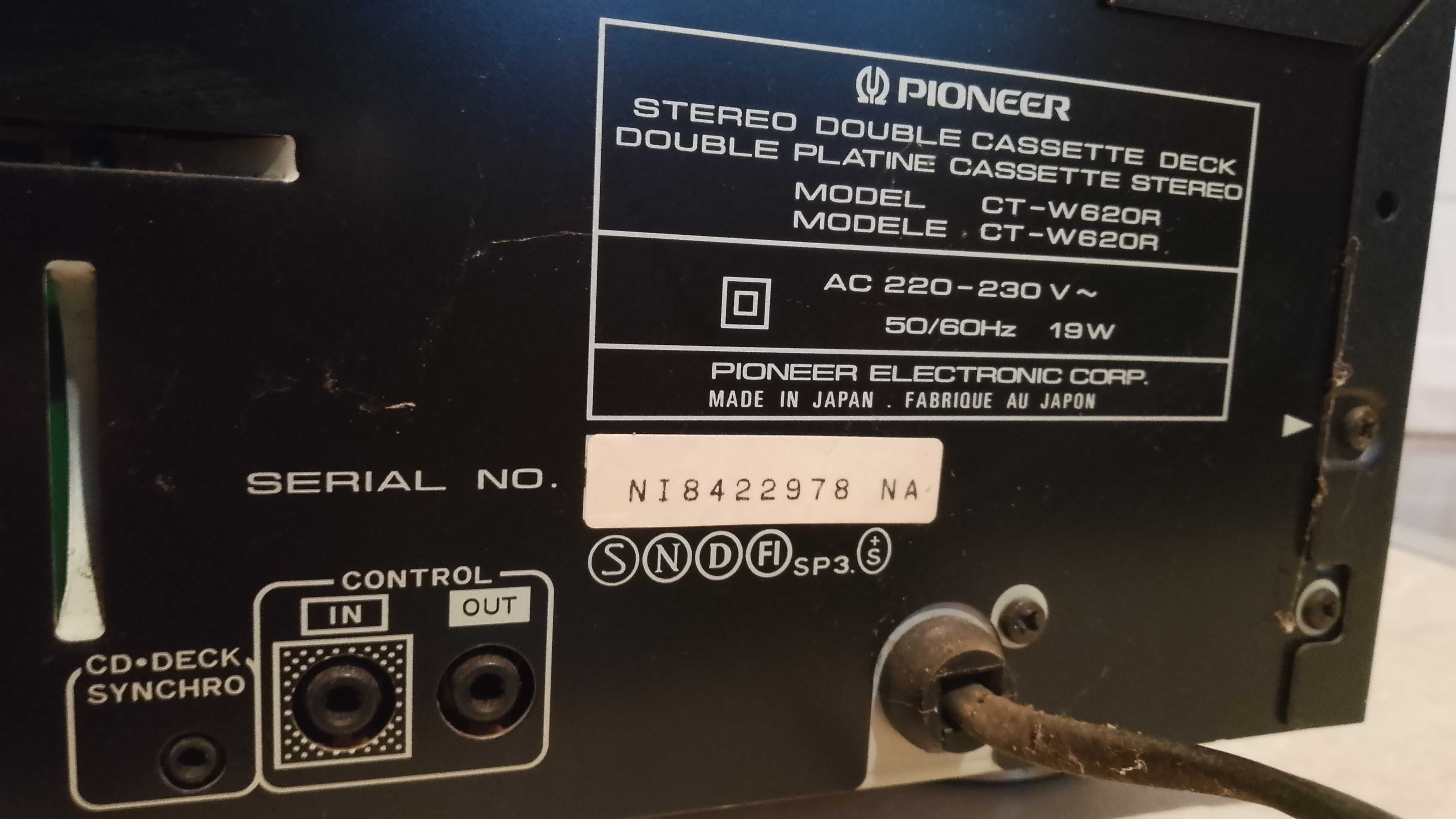 PIONEER CT-W620R made in Japan
