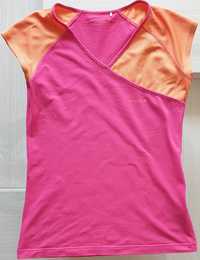 Koszulka sportowa różowo pomarańczowe wstawki Reserved M