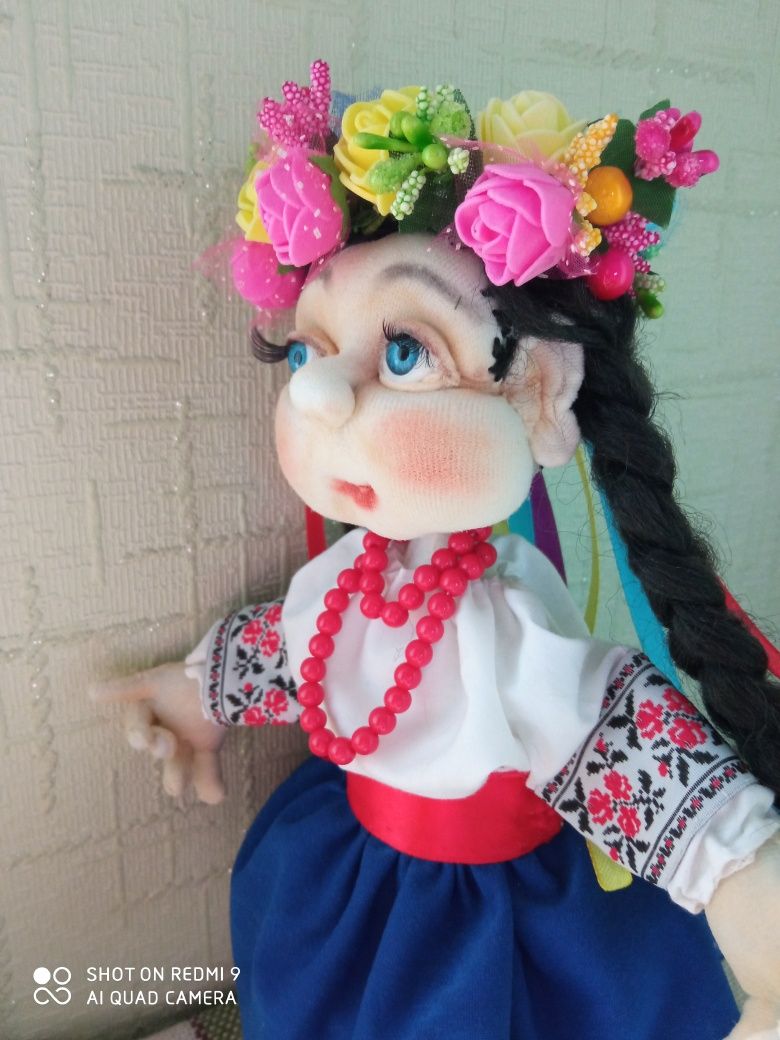 Интерьерная кукла Украиночка ручная работа Чулочная Техника