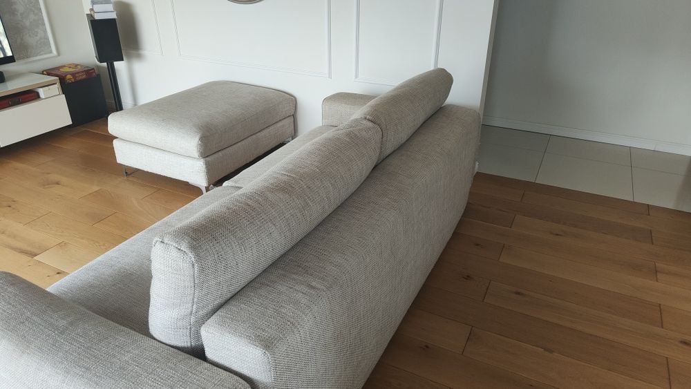 Sofa rozkładana BEFAME MOON 3 osobowa plus pufa