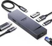 Hub USB-C UGREEN Revodok 6 in 1 10Gbps HDMI 4K/60Hz RJ45 1Gbps nowy