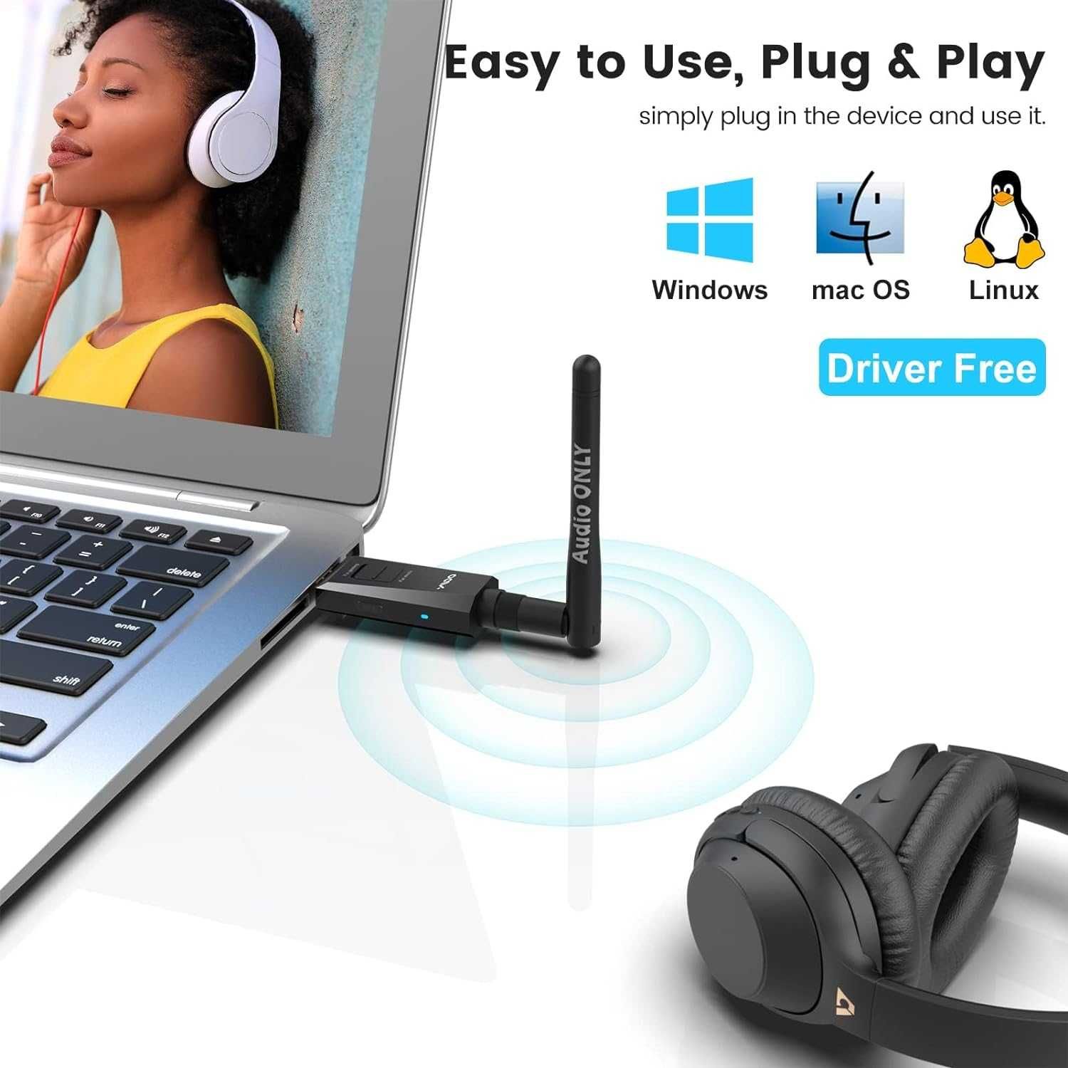 Nadajnik Audio Bluetooth 5.0 USB B10PRO Adapter dla PS5 PS4 Switch PC