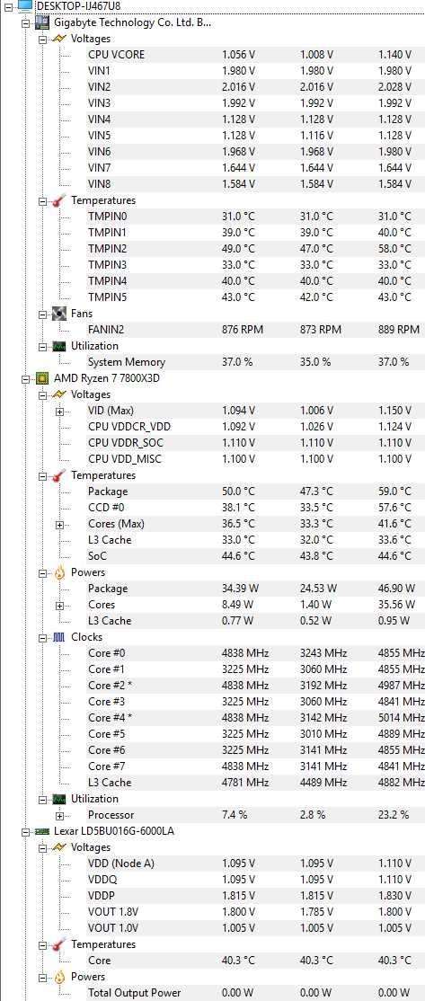 Komputer do GIER AMD Ryzen 7 7800X3D / RTX 4080 SUPER / 32GB RAM/ 2TB!